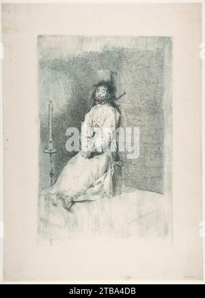 Garroted Man 1920 by Goya (Francisco de Goya y Lucientes) Stock Photo