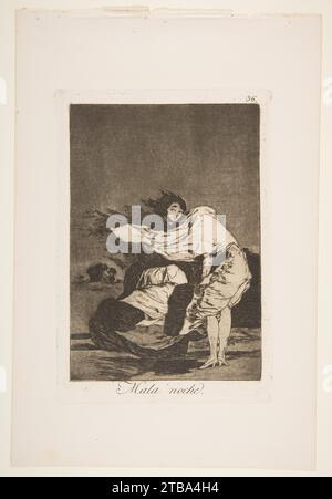 Plate 36 from 'Los Caprichos': A bad night (Mala noche) 1951 by Goya (Francisco de Goya y Lucientes) Stock Photo