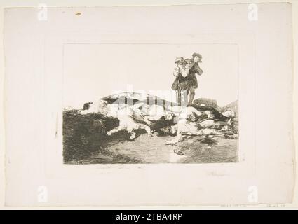 Plate18 from 'The Disasters of War' (Los Desastres de la Guerra): 'Bury ...