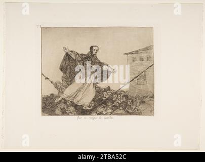 Plate 77 from 'The Disasters of War' (Los Desastres de la Guerra): 'May the cord break' (Que se rompe la cuerda) 1922 by Goya (Francisco de Goya y Lucientes) Stock Photo