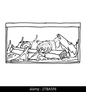 Fire in the fireplace graphic. A simple line drawing of a home fireplace for space heating. Black contour linear silhouette. Vector graphics outline Stock Vector