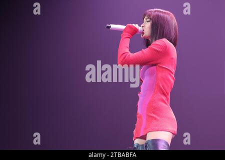 Madrid, Spain. 05th Dec, 2023. Singer Aitana performs during alphaTour concert at the WiZink Center, on December 5, 2023, in Madrid, Spain. (Photo by Oscar Gonzalez/Sipa USA) (Photo by Oscar Gonzalez/Sipa USA) Credit: Sipa USA/Alamy Live News Stock Photo