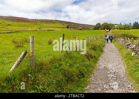 Trail to Knocknarea mountain, Grange North, Knockaree, Sligo, Ireland Stock Photo