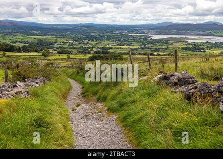 Trail to Knocknarea mountain, Grange North, Knockaree, Sligo, Ireland Stock Photo