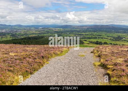 Trail to Knocknarea mountain, Grange North, Knockaree, Sligo, Ireland Stock Photo