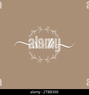 XK handwriting logo of initial signature, wedding and fashion concept design Stock Vector
