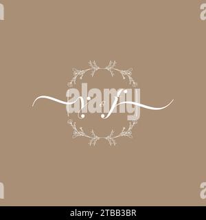 YF handwriting logo of initial signature, wedding and fashion concept design Stock Vector
