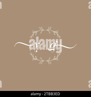 YG handwriting logo of initial signature, wedding and fashion concept design Stock Vector
