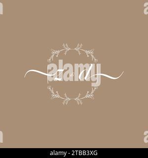 ZD handwriting logo of initial signature, wedding and fashion concept design Stock Vector