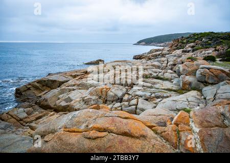 Tourist Rocks, granite outcrops along the coast. Cheynes, Western Australia. Stock Photo