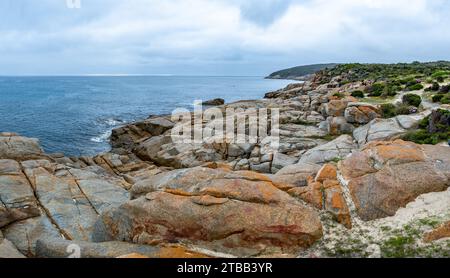 Tourist Rocks, granite outcrops along the coast. Cheynes, Western Australia. Stock Photo