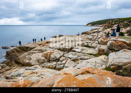 Tourist Rocks, granite outcrops along the coast. Cheynes, Western Australia. Stock Photo