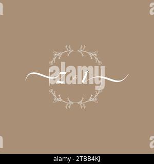 ZT handwriting logo of initial signature, wedding and fashion concept design Stock Vector