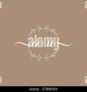 AU handwriting logo of initial signature, wedding and fashion concept design Stock Vector