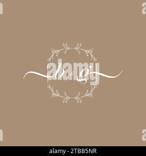 BG handwriting logo of initial signature, wedding and fashion concept design Stock Vector
