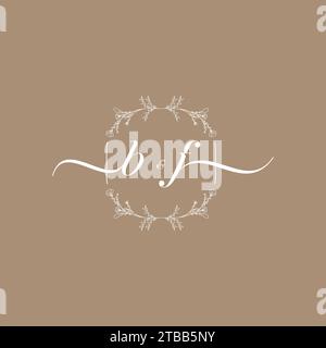BF handwriting logo of initial signature, wedding and fashion concept design Stock Vector