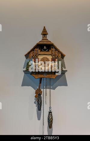 Cuckoo clock on the wall Stock Photo