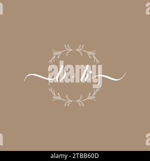 BK handwriting logo of initial signature, wedding and fashion concept design Stock Vector
