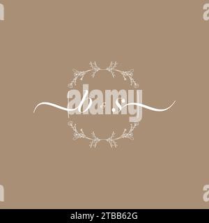 BS handwriting logo of initial signature, wedding and fashion concept design Stock Vector
