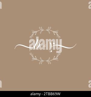 BY handwriting logo of initial signature, wedding and fashion concept design Stock Vector