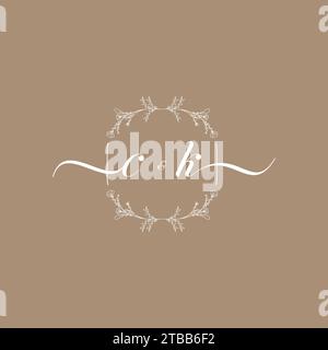 CK handwriting logo of initial signature, wedding and fashion concept design Stock Vector