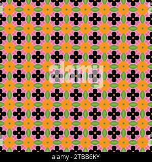 background pattern featuring a colorful and symmetrical design with predominantly yellow hues Stock Vector