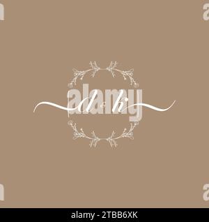 DK handwriting logo of initial signature, wedding and fashion concept design Stock Vector