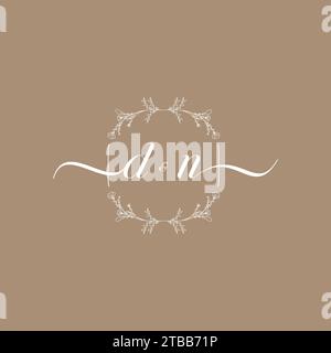 DN handwriting logo of initial signature, wedding and fashion concept design Stock Vector
