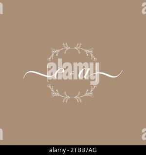EA handwriting logo of initial signature, wedding and fashion concept design Stock Vector