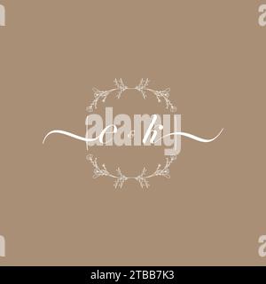 EK handwriting logo of initial signature, wedding and fashion concept design Stock Vector