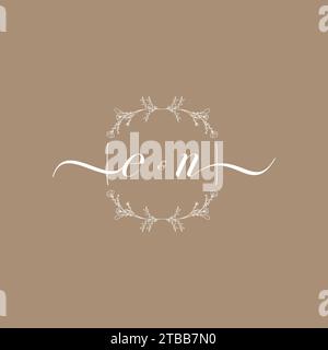 EN handwriting logo of initial signature, wedding and fashion concept design Stock Vector