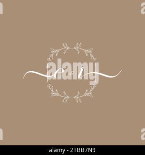 ET handwriting logo of initial signature, wedding and fashion concept design Stock Vector