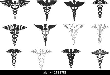 Caduceus medical symbol tribal tattoo Stock Vector Image & Art - Alamy