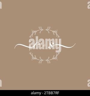 ES handwriting logo of initial signature, wedding and fashion concept design Stock Vector