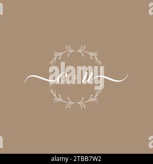 EU handwriting logo of initial signature, wedding and fashion concept design Stock Vector