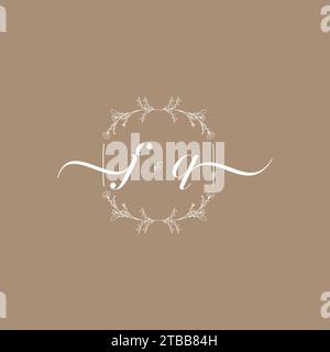 FQ handwriting logo of initial signature, wedding and fashion concept design Stock Vector