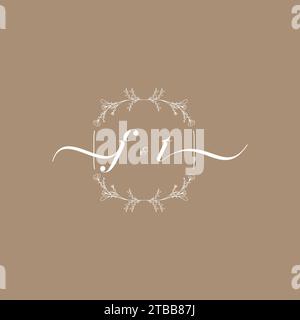 FT handwriting logo of initial signature, wedding and fashion concept design Stock Vector