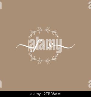 FS handwriting logo of initial signature, wedding and fashion concept design Stock Vector