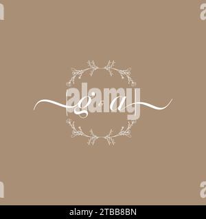 GA handwriting logo of initial signature, wedding and fashion concept design Stock Vector