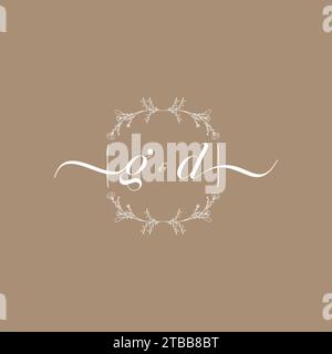 GD handwriting logo of initial signature, wedding and fashion concept design Stock Vector