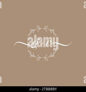 GC handwriting logo of initial signature, wedding and fashion concept design Stock Vector