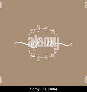 GN handwriting logo of initial signature, wedding and fashion concept design Stock Vector