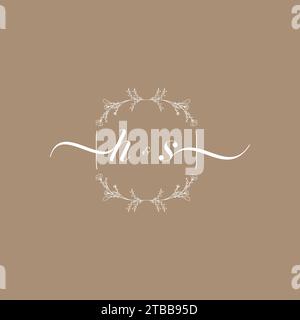 HS handwriting logo of initial signature, wedding and fashion concept design Stock Vector