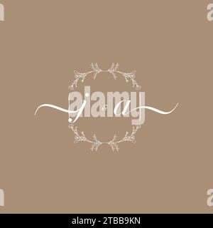 JA handwriting logo of initial signature, wedding and fashion concept design Stock Vector