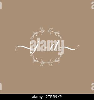 JD handwriting logo of initial signature, wedding and fashion concept design Stock Vector