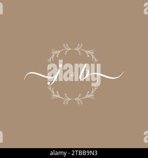 JB handwriting logo of initial signature, wedding and fashion concept design Stock Vector