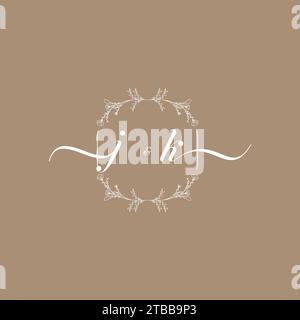 JK handwriting logo of initial signature, wedding and fashion concept design Stock Vector