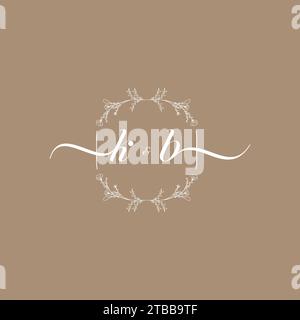 KB handwriting logo of initial signature, wedding and fashion concept design Stock Vector
