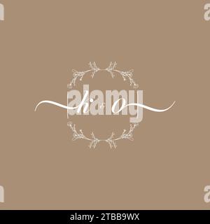 KO handwriting logo of initial signature, wedding and fashion concept design Stock Vector