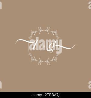 LG handwriting logo of initial signature, wedding and fashion concept design Stock Vector